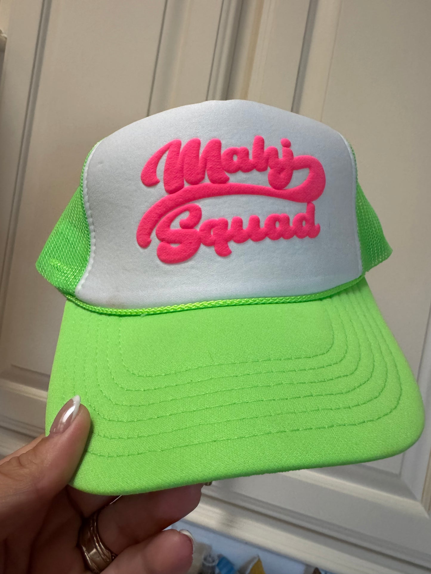 Neon MAHJ SQUAD Trucker Hat