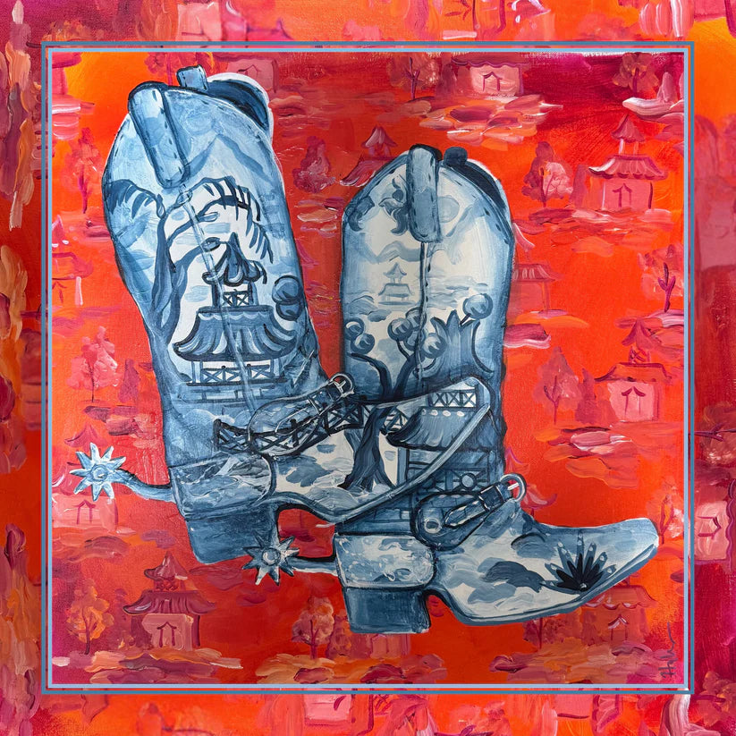 Western Scarf RED Cowboy