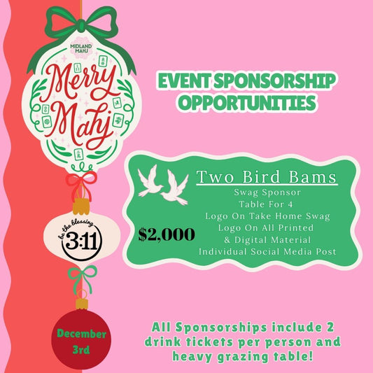 Two Bird Bams Event Sponsorship