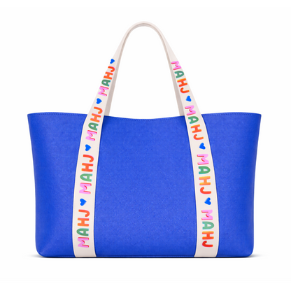 Mahjong Tote Bag Mahjong Tile Bag Leather | Blue
