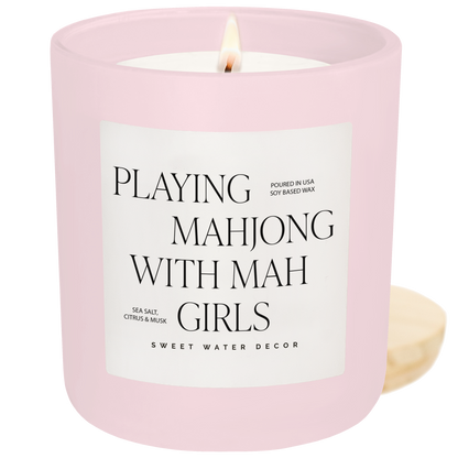 *EXCLUSIVE* Playing Mahjong with Mah Girls Candle