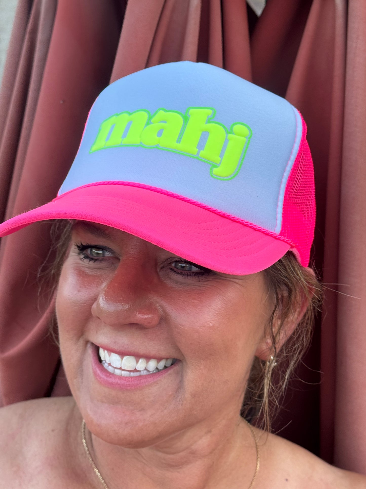 Neon MAHJ Trucker Hat