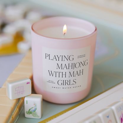 *EXCLUSIVE* Playing Mahjong with Mah Girls Candle